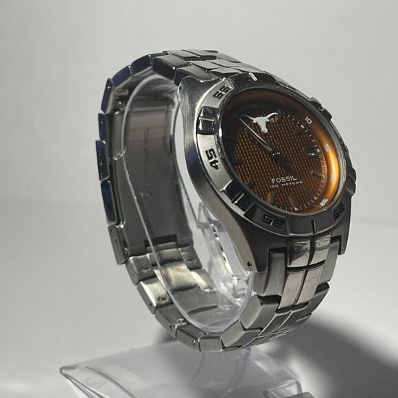 Texas Longhorns NCAA Stainless-Steel Men's Watch by Fossil NEW (RARE) - Picture 6 of 9